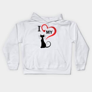 I love my cat Kids Hoodie